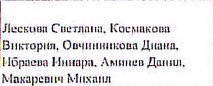 Состав команды: фрагмент оригинального протокола