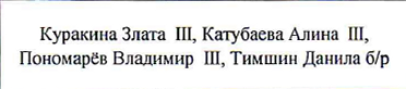 Состав команды: фрагмент оригинального протокола
