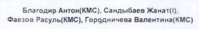 Состав команды: фрагмент оригинального протокола