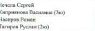 Состав команды: фрагмент оригинального протокола