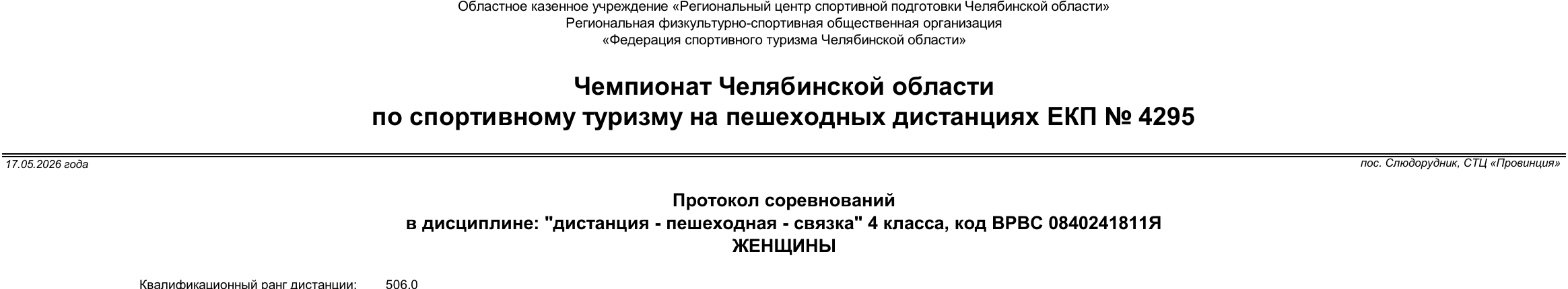 Заголовок протокола со страницы 4