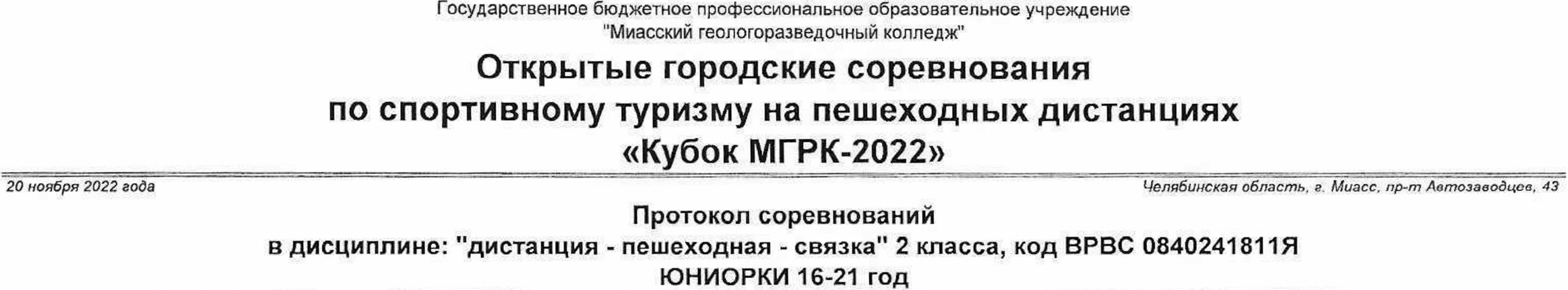 Заголовок протокола со страницы 4