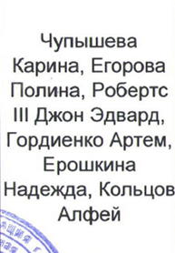 Состав команды: фрагмент оригинального протокола