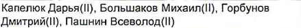 Состав команды: фрагмент оригинального протокола
