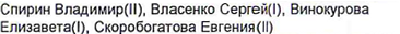 Состав команды: фрагмент оригинального протокола