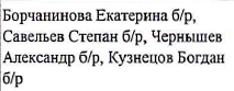 Состав команды: фрагмент оригинального протокола