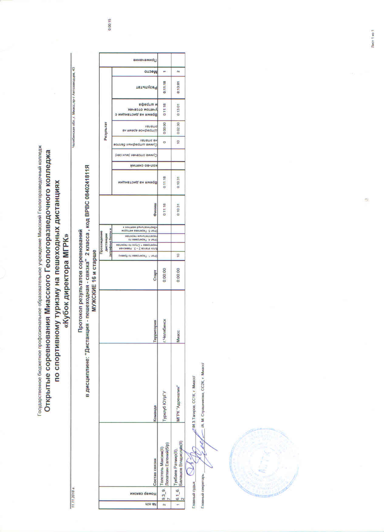 Оригинал протокола, страница 3
